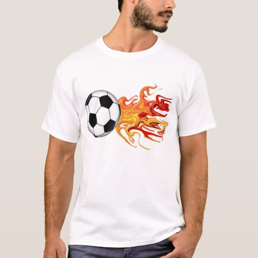 Voetbal van brand t-shirt (Voorkant)