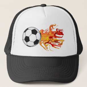 Voetbal van brand trucker pet