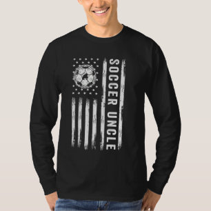 Voetbal van de Amerikaanse vlag T-shirt