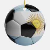 Voetbal van de Argentijnse vlag Keramisch Ornament (Achterkant)