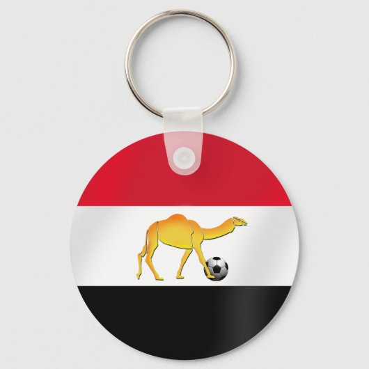 Voetbal van de Egyptische woestijnkameel Sleutelhanger (Voorkant)