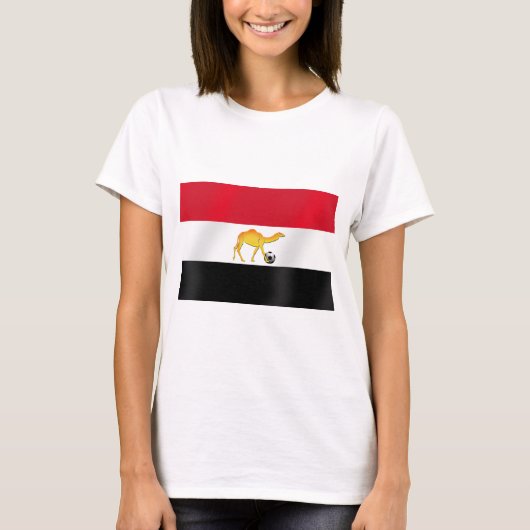 Voetbal van de Egyptische woestijnkameel T-shirt (Voorkant)