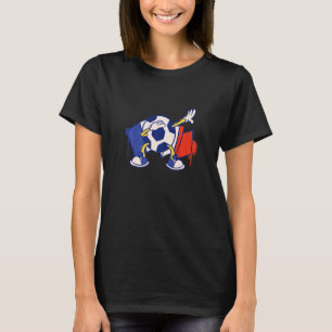 Voetbal van de Franse vlag Dabbing France T-shirt