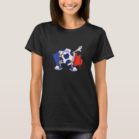 Voetbal van de Franse vlag Dabbing France T-shirt (Voorkant)