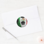 Voetbal van de Mexicaanse vlag Ronde Sticker (Envelop)