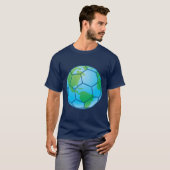 Voetbal van de wereldbeker op aarde t-shirt (Voorkant volledig)