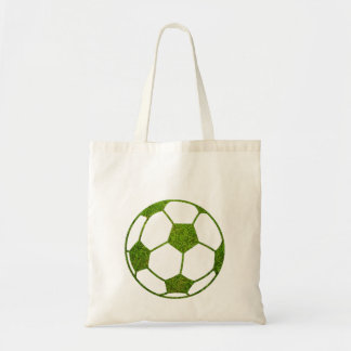 Voetbal van gras tote bag