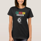 Voetbal van Kameroen in het netto Kameroen Footbal T-shirt (Voorkant)