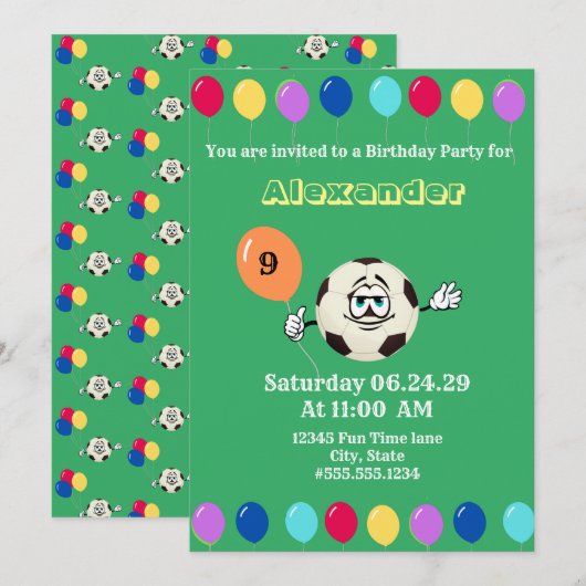 Voetbal van kleurrijke ballonnen (Voorkant / Achterkant)