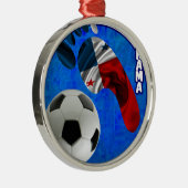 Voetbal VAN PANAMA Metalen Ornament (Rechts)