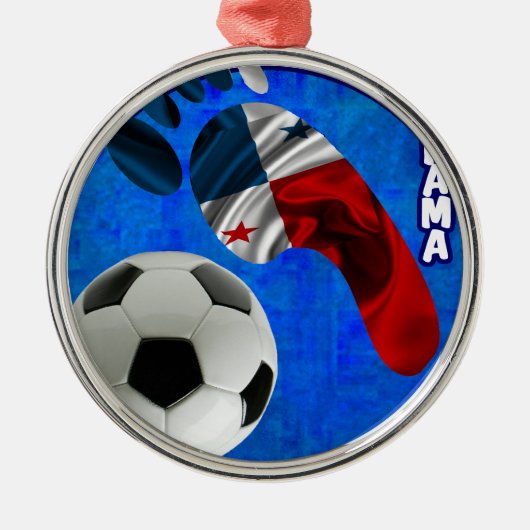 Voetbal VAN PANAMA Metalen Ornament (Voorkant)