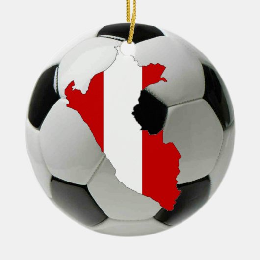 Voetbal van Peru-football Keramisch Ornament (Voorkant)
