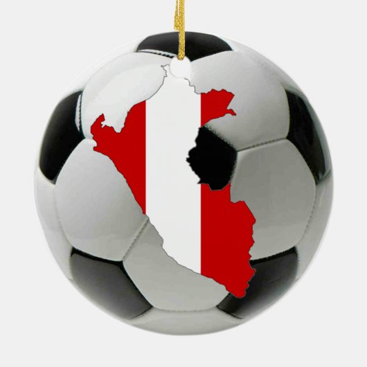 Voetbal van Peru-football Keramisch Ornament (Achterkant)