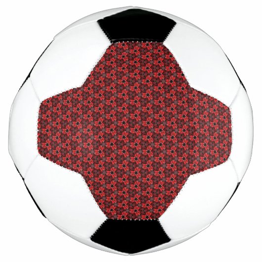 Voetbal van rode en zwarte Floral Show (Voorkant)
