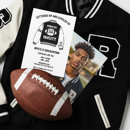Voetbal Varsity Jacke Diploma-uitreiking Feest Kaart