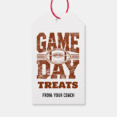 Voetbal Veel Succes Wedstrijd Dag Traktatie Cadeaulabel (Achterkant)