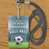 Voetbal Veld Football Coach Gym Klasse Hall Pass Badge