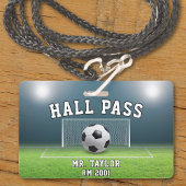 Voetbal Veld Football Coach Gym Klasse Hall Pass Badge