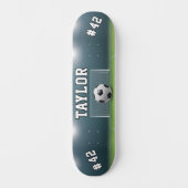Voetbal Veld Football Sport Team Speler Coach Persoonlijk Skateboard (Voorkant)