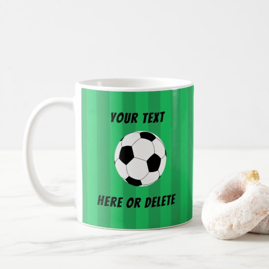 Voetbal veld koffiemok (Met donut)