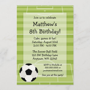 voetbal Veldkinderen Birthday Party Kaart