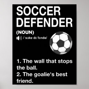 Voetbal Verdediger Definitie Voetbalspeler Voetbal Poster