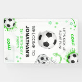 Voetbal Verjaardag Achtergrond Spandoek (Horizontaal)