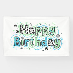 Voetbal Verjaardag Banner - Feest Decoratie