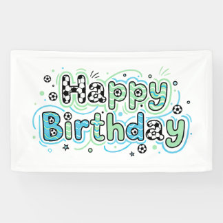 Voetbal Verjaardag Banner - Feest Decoratie