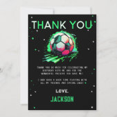 Voetbal Verjaardag Bedankkaart (Voorkant)