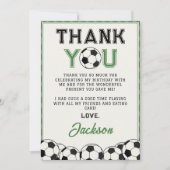 Voetbal Verjaardag Bedankt Kaart (Voorkant)