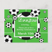 Voetbal Verjaardag Briefkaart (Voorkant)