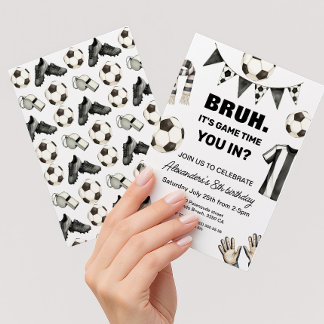 Voetbal verjaardag - Bruh Het is spel tijd Kaart