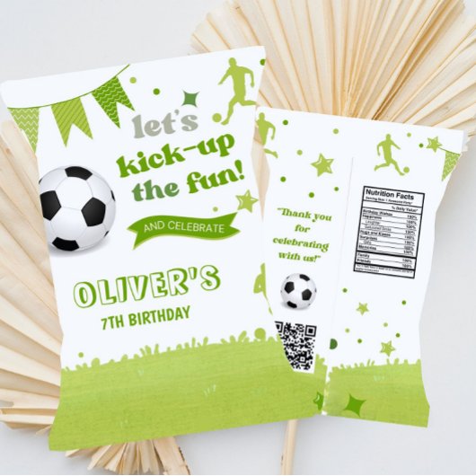 Voetbal Verjaardag Chip Bag Party Treats Loot Bag
