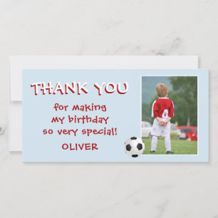 Voetbal Verjaardag Dank je Foto Kaart