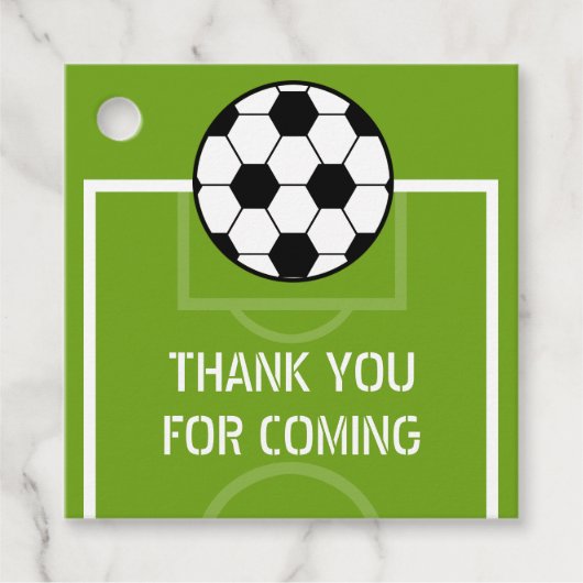 Voetbal Verjaardag Dank u Bedankjes Labels (Voorkant)