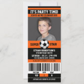 Voetbal Verjaardag Foto Sjabloon Kaart (Voorkant)