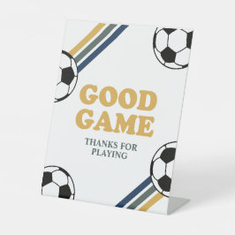 Voetbal Verjaardag Goed Game Bord Reclamebord Met Voetstuk