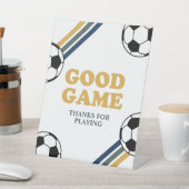 Voetbal Verjaardag Goed Spel Bord Reclamebord Met Voetstuk (Insitu)