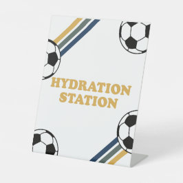 Voetbal Verjaardag Hydratatie Station drank Bord Reclamebord Met Voetstuk