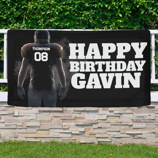 Voetbal verjaardag op maat gemaakt binnen buiten v spandoek