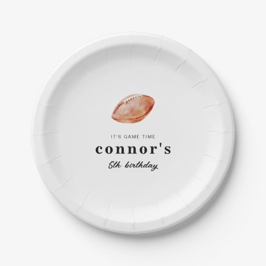 Voetbal Verjaardag Papieren Bord (Voorkant)