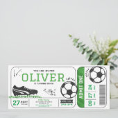 Voetbal Verjaardag Party Ticket Sport Digitaal Kaart (Staand voorkant)