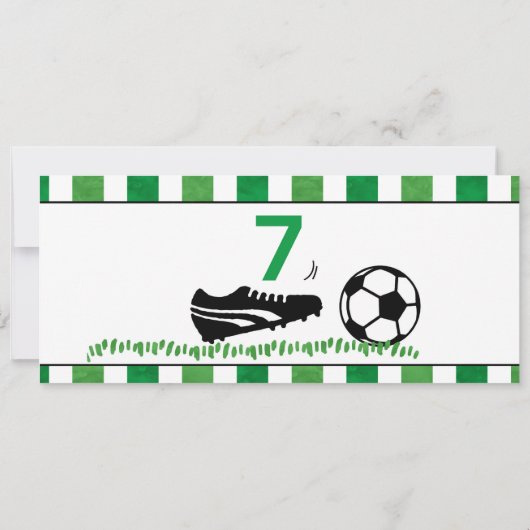 Voetbal Verjaardag Party Ticket Sport Digitaal Kaart (Achterkant)