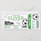 Voetbal Verjaardag Party Ticket Sport Digitaal Kaart (Voorkant)