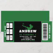 Voetbal Verjaardag Party Ticket Uitnodiging (Voorkant / Achterkant)