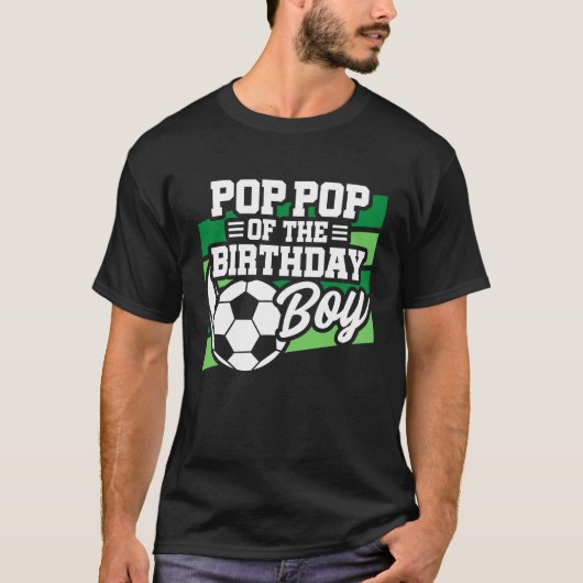 Voetbal Verjaardag Pop Pop - Boys Voetbal Verjaard T-shirt (Voorkant)