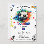 Voetbal Verjaardag - Soccer Goal Verjaardag Kaart (Voorkant)