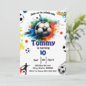 Voetbal Verjaardag - Soccer Goal Verjaardag Kaart (Staand voorkant)