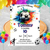 Voetbal Verjaardag - Soccer Goal Verjaardag Kaart